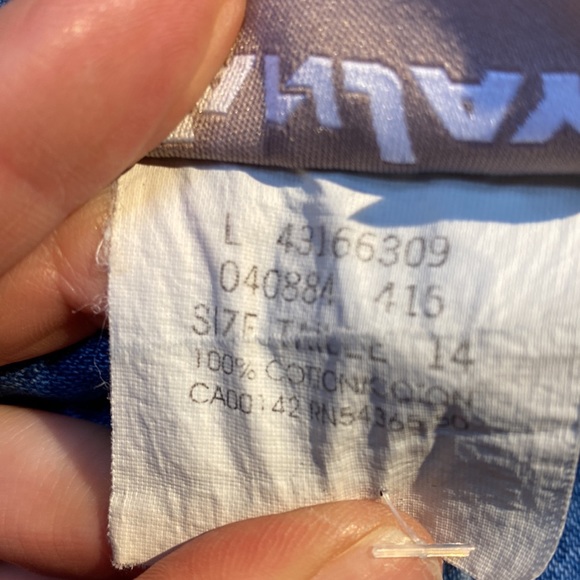 Vintage Tanjay A-Line Button Up Midi Flowy Jean Denim Skirt with Pockets Size L - Picture 11 of 11